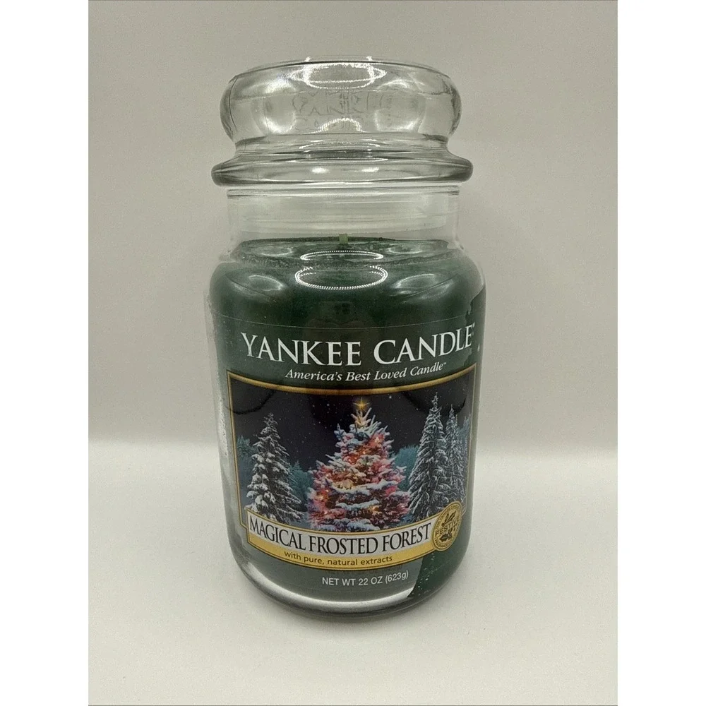 Yankee Candle‎ MAGICAL FROSTED FOREST 22 oz LGE JAR FAVORITE HOLIDAY SCENT HTF
